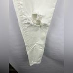 ZARA  Jeans, White Distressed Denim, Cotton Stretch, Skinny Fit, Ripped Casual Photo 4