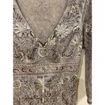 Sue Wong Nocturne Dress Womens 2 Gray Beaded Lace Cocktail Party Sheath Knee Photo 1