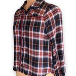 Wild Fable Red Black White Plaid Button-Down Long Sleeve Western Shirt Medium Photo 1
