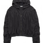 American Eagle AE Aerie Soft Life Full Zip Sweatshirt Smoked Gray NWT Small Photo 0