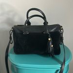 UGG  Sheep Skin Black Top Zip Handbag with Attached Crossbody Strap Photo 0