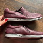 Aerosoles  Sing Along Suede Zip Top Shoes Maroon 8.5 Photo 3
