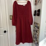 Sea New York renata fit and flare long sleeve midi dress Red Size 16 Photo 5
