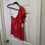 Nine West  Women’s One Shoulder Flutter Sleeve Shirt Size XL Coral Pink NWT Photo 3