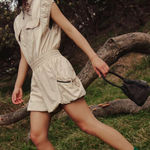 Free People #163 NWT  Grassroots Shortsie in Desert Sand Combo Photo 0