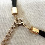 Rhinestone teardrop pendant necklace on multi Cord Photo 5