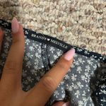 Brandy Melville Robbie Wrap Dress Navy & White Floral Tie Waist V-Neck One size Photo 11