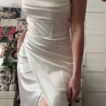 Windsor Corset White Silk Dress Photo 3