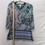 Chico's  Tunic Top Medium Or 1 Paisley Floral‎ Photo 11