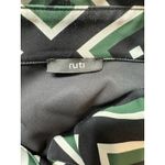 Ruti The Surprise Geo Print Blouse S/M Made in Turkey‎ Black Photo 5