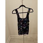 Byer California IZ  Size XL Sleeveless Purple Multicolor front Belt Design Top Photo 7