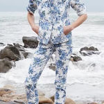 Charter Club  Floral-Print Denim Jacket Photo 0