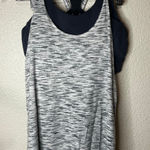Lululemon Twist & Toil Tank with Sportsbra in Tiger Space Dye Black White 8 Photo 0