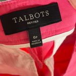 Talbots Petites Pink Cotton Blend Ankle Pants with Lace Up Detail Size 6P Photo 8