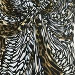 Chico's  Sleeveless Stretch Scrunch Dress A Line Cheetah Leopard Print SZ 0 Photo 2