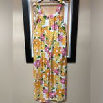 Coeur DE Vague Retro 60’s Flowers Overalls NWT!! Yellow Size M Photo 9