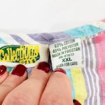 Collections, Etc. Vintage Rainbow Chambray House Coat Mumu Size XXL Photo 2