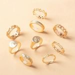 9 Pc Rings Set Gold Photo 0