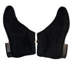 ASOS ACTON Flat Ankle Boots Bootie Women Size 6 Black Suede Side Zipper Preowned Photo 4