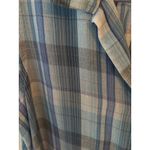 Lucky Brand Women Plaid Button Up Shirt Blue Green Short Sleeve Size L G Photo 1