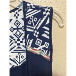 Umgee USA Aztec Tribal Print Sleeveless Vest Top Cover Up Size S‎ Small Blue Photo 2