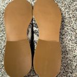 Ccocci  Women's Snakeskin Open Toe Slip-On Flats Size 6.5 Multicolor Photo 2