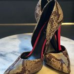 Guess Brown Gray & Pink Accent Snakeskin Dorsey Stilettos Heels Sz 9M Photo 0