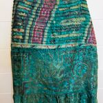 Elegant Teal and Purple Mini Dress Made In India Swami Gear Size L/XL Boho Green Size L Photo 3