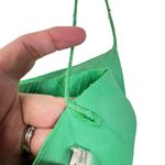 Alice + Olivia ALICE‎ + OLIVIA Roe Tie-Front Flare Dress Green Keyhole Mini Geometric Silk Sm 4 Photo 11