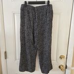 Women’s RETROLOGY Wide Leg Ankle Pants Paper Bag Waist Black & White Size Large Photo 3