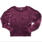 We The Free  Milan Burgundy Crushed Velvet Layering Top Photo 1