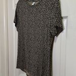 Old Navy short sleeve crew neck luxe animal print shirt size medium Photo 1