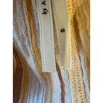 Anthropologie ‎ Shirt Women Ivory Striped Cotton Batwing Sleeve Tie Front Blouse Photo 9