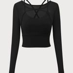 Berlook Black Cut Out Long Sleeve Top Photo 4