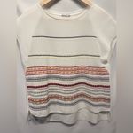 ZARA  Aztec Embroidered Stripe Boxy Top size Small Photo 2