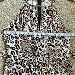 🦋 Animal Print Halter Wide Leg Jumpsuit Medium Photo 3