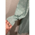 ZARA Green Ribbed Knit Long Sleeve Crew Neck Sweater Dress Photo 5