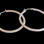 Lavender Enamel Sterling Silver Earrings 1" Snap Closure Photo 4