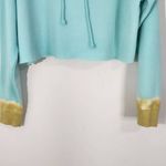 Wild Fable Blue and Gold Tie-Dye Cropped Hoodie Sweatshirt Size XL Tie-Dye Top Photo 3