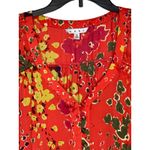CAbi  Women's Tunic Top Wild‎ Flower Art Teacher Floral Satin Tie Waist Medium Photo 1