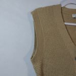 Poof! Poof Warm & Cozy Lifestyle Brown V neck Button Sweater Vest Size L Photo 3