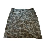 Michael Kors Women's Gray Leopard Print Pencil Skirt Size 16 Photo 8