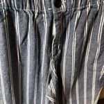 John Galt Brandy Melville Blue and White Ankle Pants Photo 1