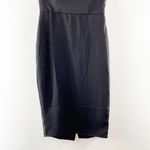 LPA  Aurora Ostrich Feather Strapless Midi Cocktail Dress Black Small Photo 12