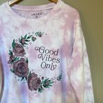 Awake “Good vibes only” tie dye boho crewneck sweatshirt Photo 1