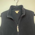 Woolrich Womens Fleece Vest Black Full Zip Sleeveless Pockets Mock Neck Sz Large Photo 2