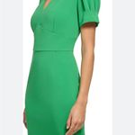 DKNY Womens Sheath Scuba Crepe Green Dress Size 14 Photo 13