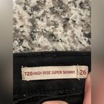 Levi's  720 HIGH RISE SUPER SKINNY 26 Denim Black Jeans Stretch Photo 4