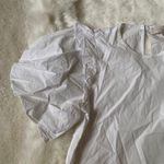 Loft Drama Queen White Puff Sleeve Blouse Photo 5