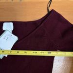H&M Women's Burgundy Rib Knit Off-the-Shoulder Long Sleeve Slim Top Medium NWT Photo 5